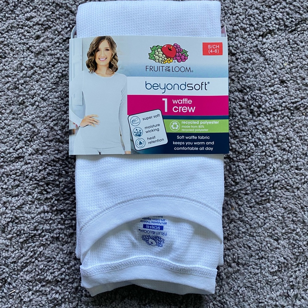 Brand New Fruit Of The Loom Beyond Soft Waffle Shirt (Base Layer)